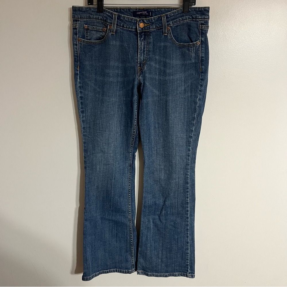Levis 518 Juniors Size 13 Blue‎ Super Low Stretch Bootcut Jeans Medium Wash